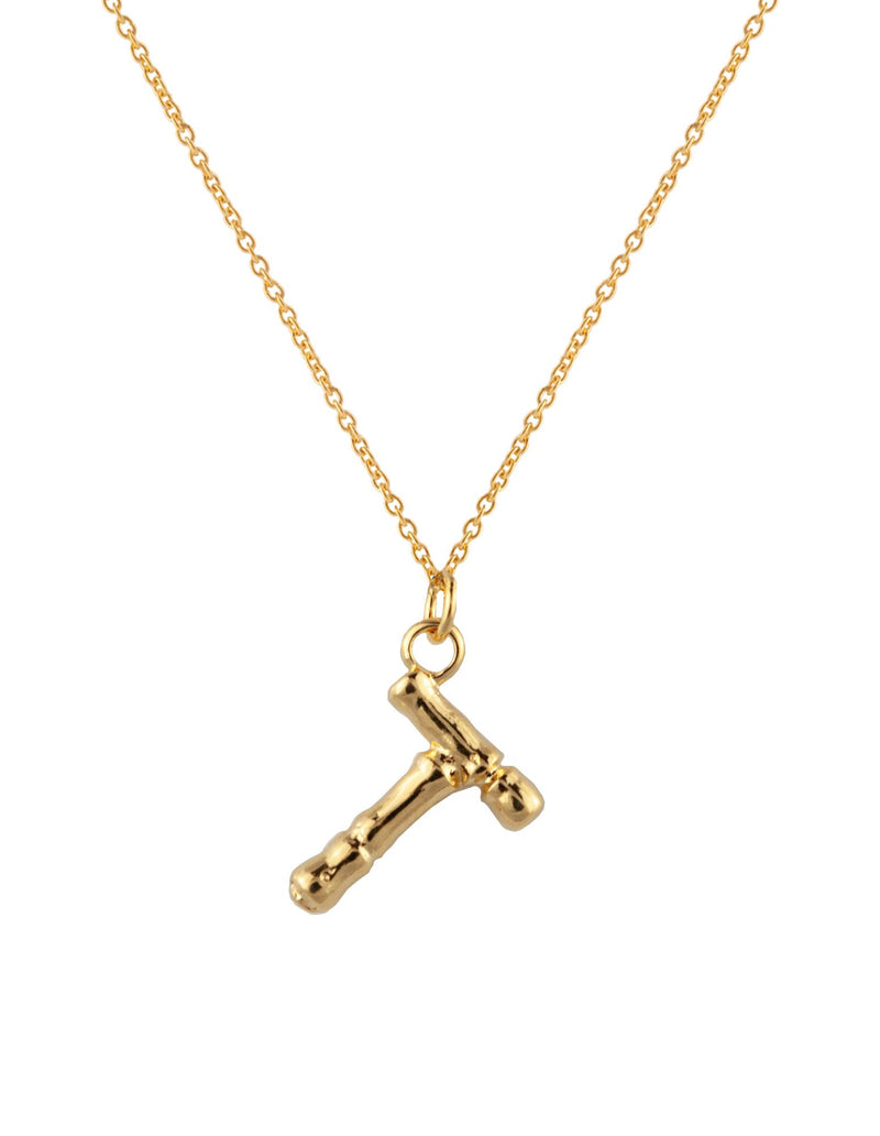Zahar Initial Necklace - T | Mocha Australia