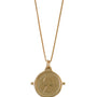 Von Treskow Fine Box Chain Necklace w/ Compass Frame Threepence - Gold