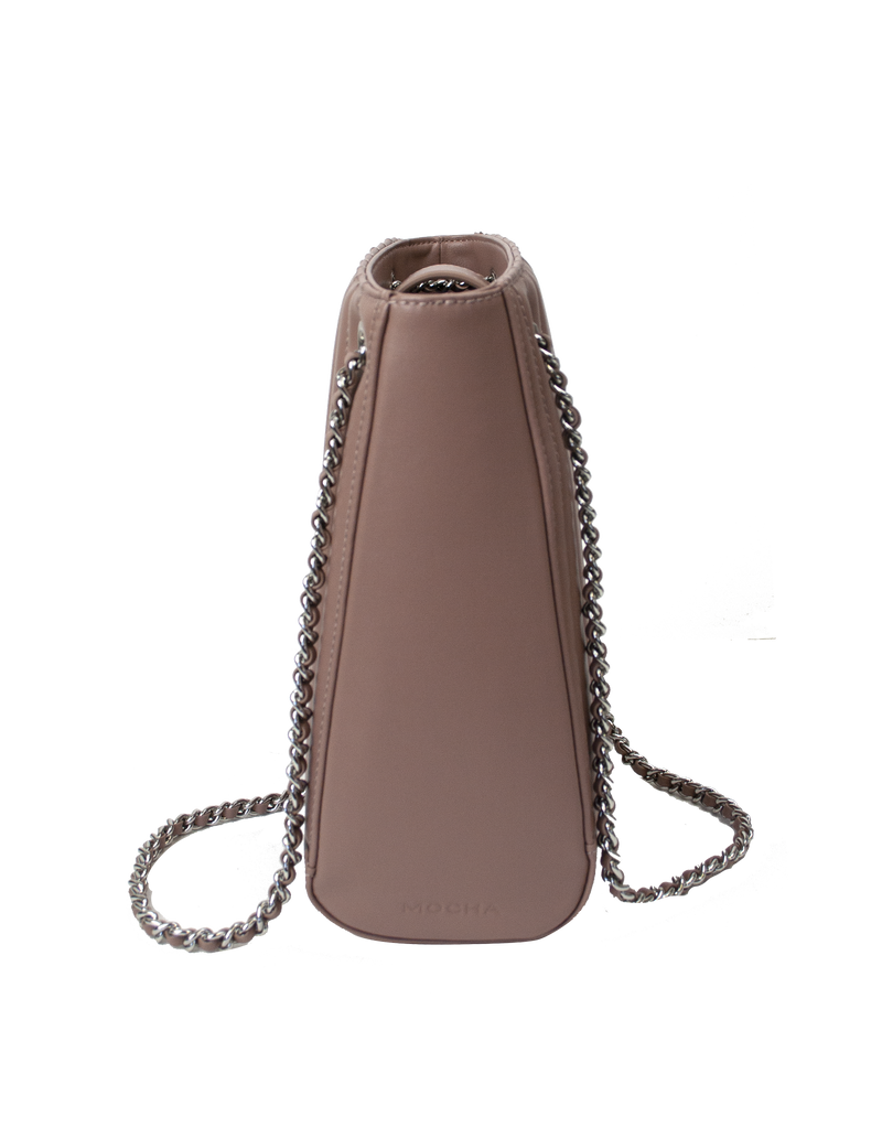 Mocha Paris Quilted Leather Shoulder Bag - Mauve | Mocha Australia