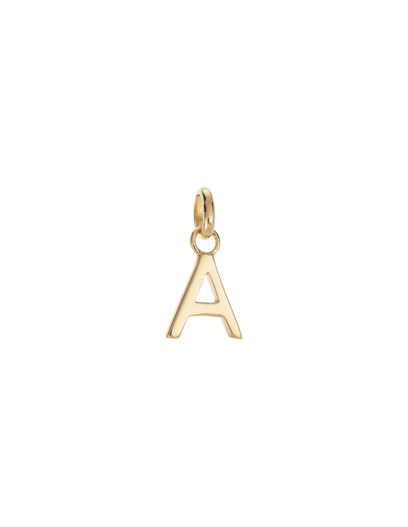 Kirstin Ash Outline Initial Charm w/ 18K Gold Vermeil | Mocha Australia