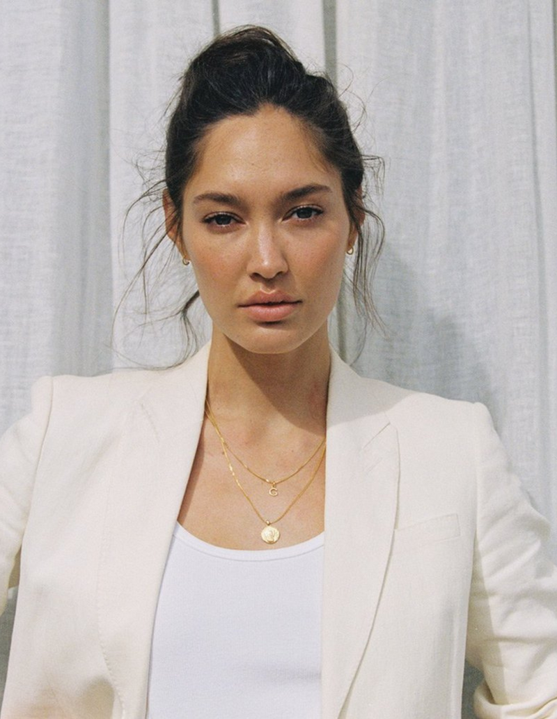 Kirstin Ash Outline Initial Charm w/ 18K Gold Vermeil | Mocha Australia