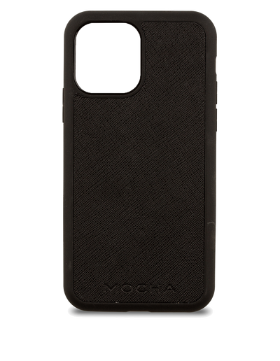 Mocha Jane Leather Hard Case iPhone 12 Pro Max - Black | Mocha Australia