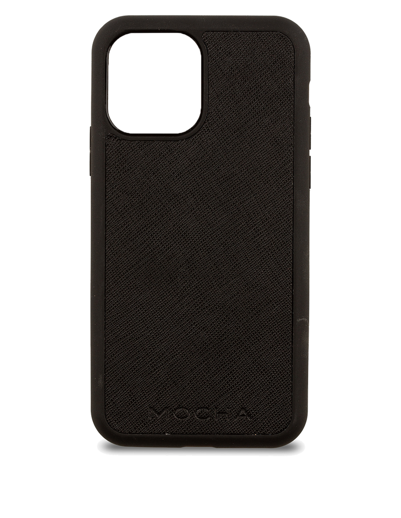 Mocha Jane Leather Hard Case iPhone 12 Pro Max - Black | Mocha Australia