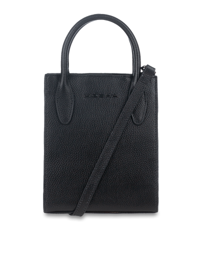 Mocha Petite Leather Tote Bag - Black | Mocha Australia