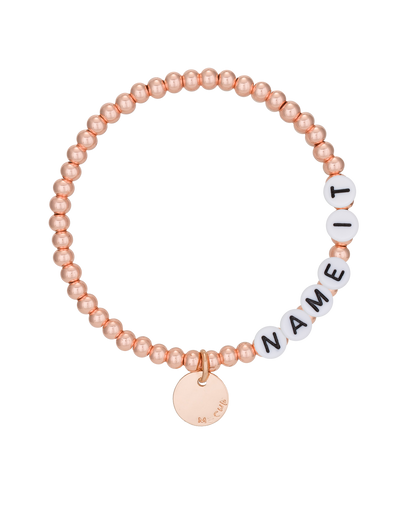 Mocha Name-It Customisable Bracelet 4mm - Rose Gold | Mocha Australia