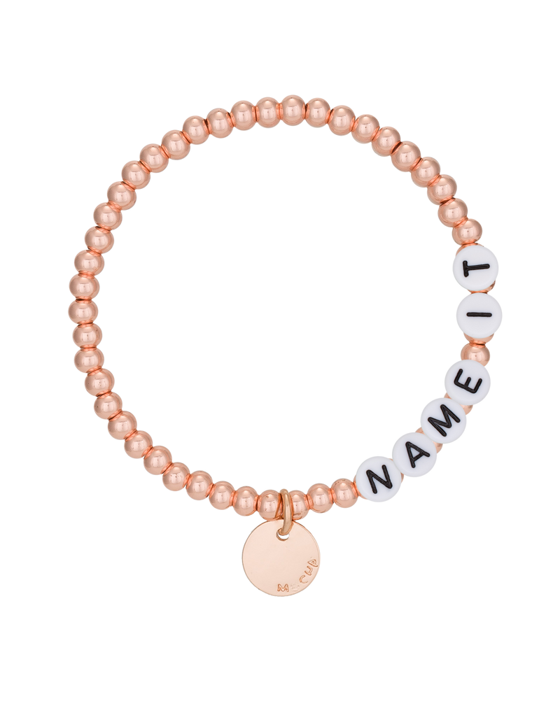 Mocha Name-It Customisable Bracelet 4mm - Rose Gold | Mocha Australia