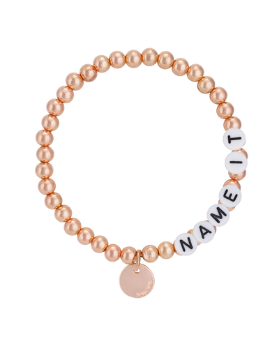 Mocha Name-It Customisable Bracelet 5mm - Rose Gold | Mocha Australia