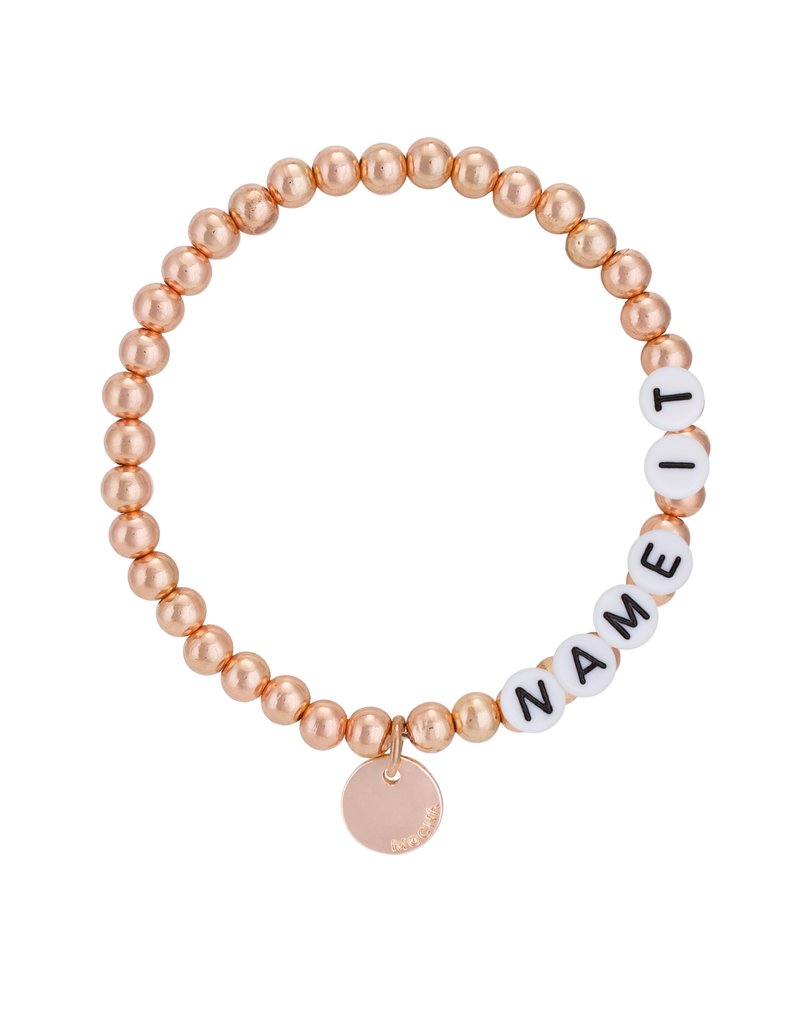 Mocha Name-It Customisable Bracelet 5mm - Rose Gold | Mocha Australia