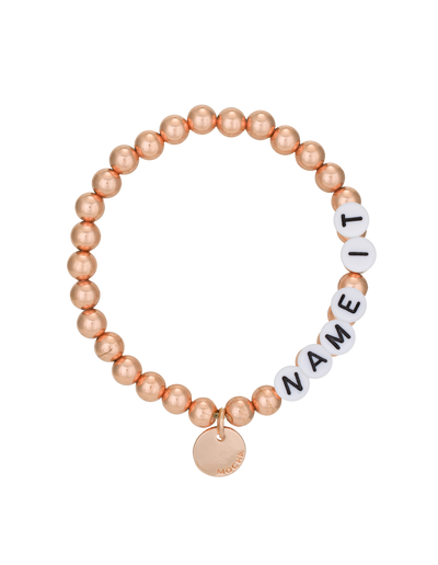 Mocha Name-It Customisable Bracelet 6mm - Rose Gold | Mocha Australia