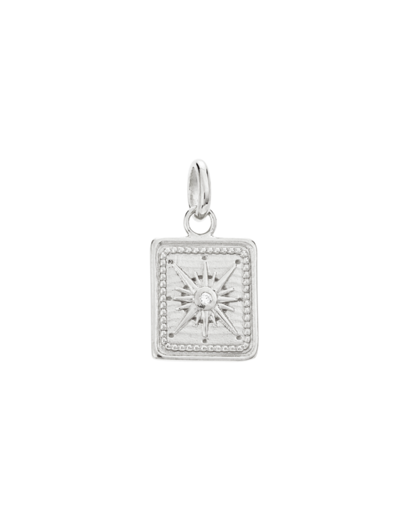 Kirstin Ash Tiny True North Coin Charm - Silver | Mocha Australia