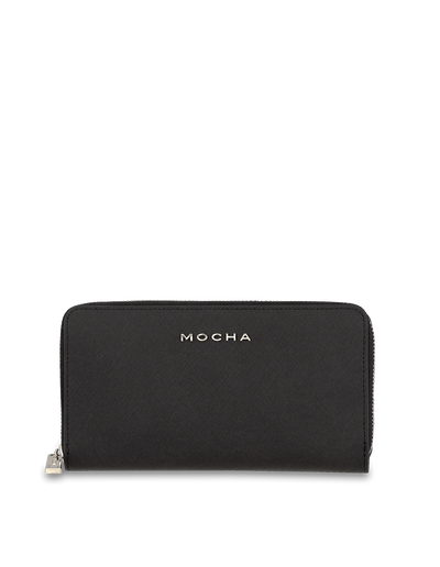 Mocha Kristi Leather Wallet - Black/Silver | Mocha Australia