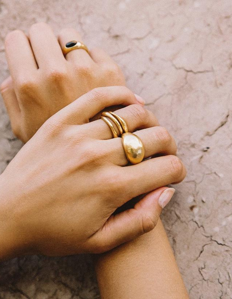 Kirstin Ash Golden Light Stacking Ring - Silver | Mocha Australia