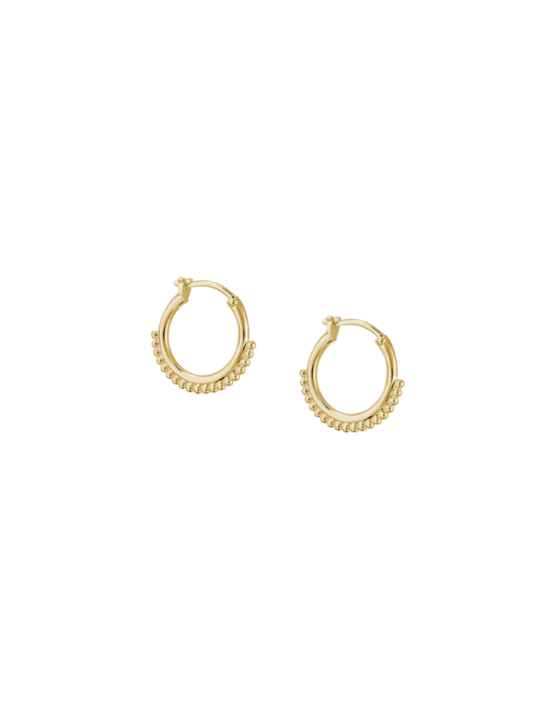 Kirstin Ash Detail Hoop Earrings - Gold | Mocha Australia