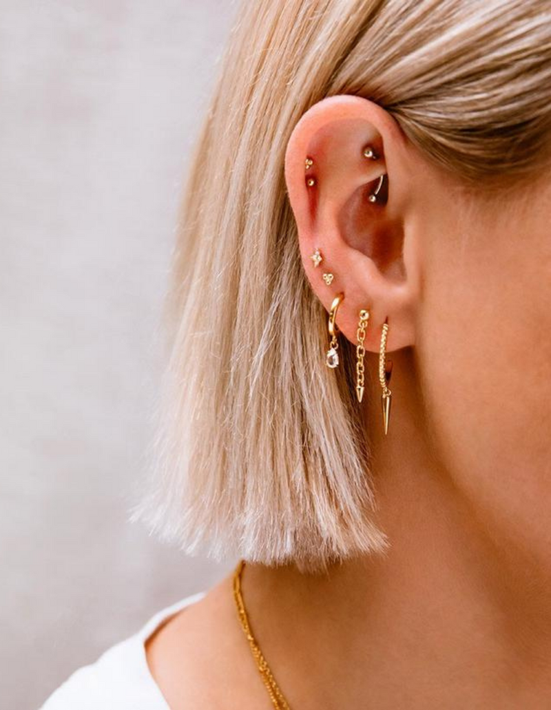 Kirstin Ash Three Dot Studs - Gold | Mocha Australia