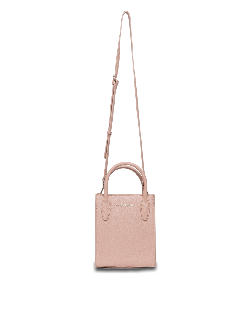 Mocha Petite Leather Tote Bag - Blush | Mocha Australia