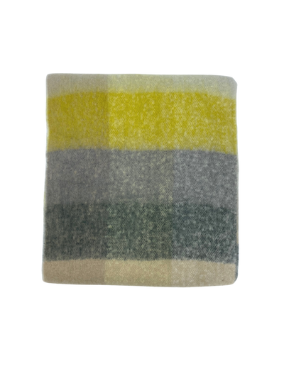 Mocha Multicolour Check Scarf - Yellow/Beige | Mocha Australia