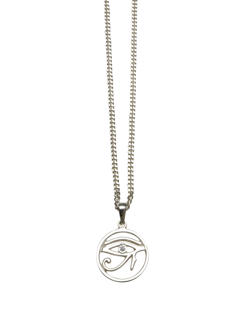 Von Treskow Fine Curb Chain Necklace w/ Eye Of Horus | Mocha Australia