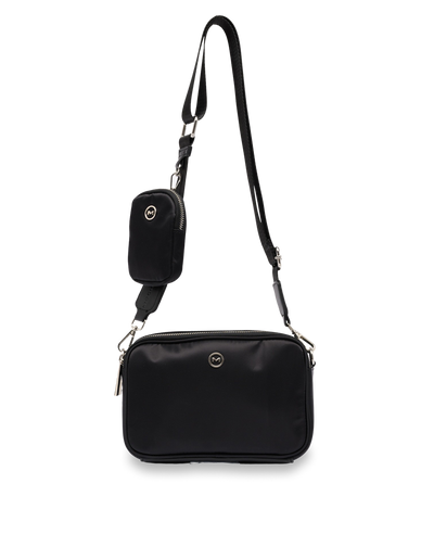 Mocha Ebby Double Zip Crossbody Bag - Black | Mocha Australia