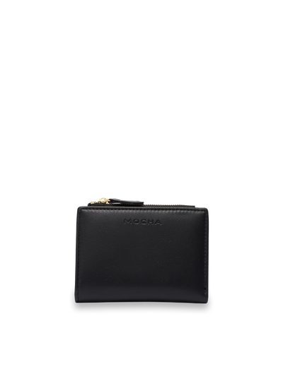 Mocha Small Classic Arya Wallet - Black/Blush | Mocha Australia