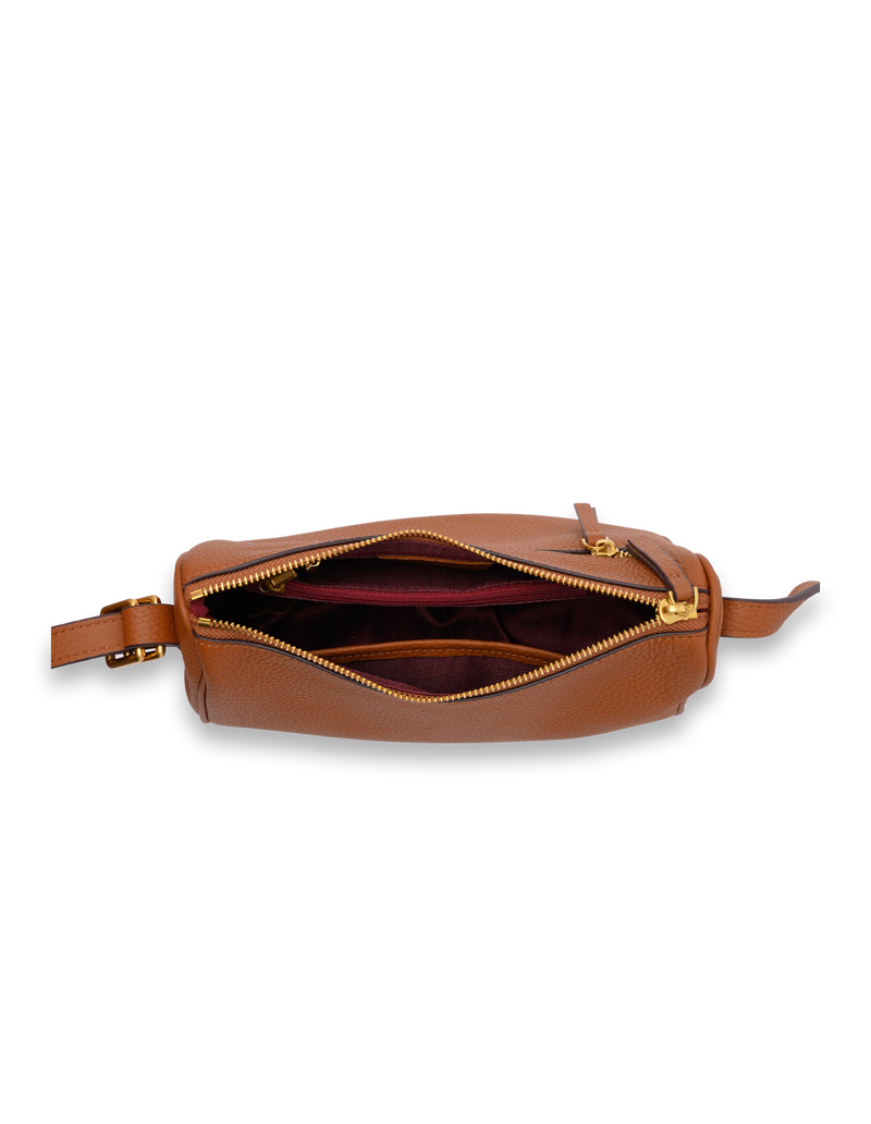 Mocha Rinna Leather Crossbody Bag - Brown | Mocha Australia