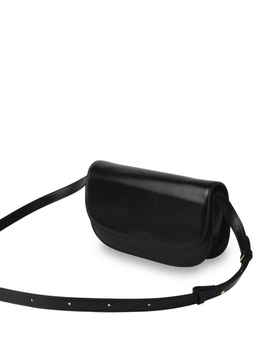 Mocha Monique Leather Crossbody Bag - Black | Mocha Australia