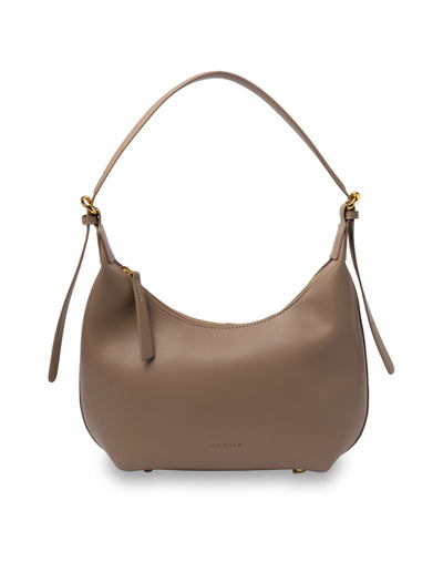 Mocha Amina Leather Hobo Bag - Beige | Mocha Australia