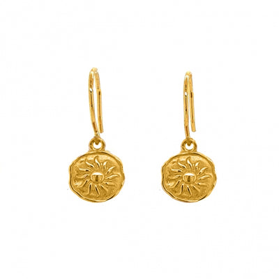 Gregio Funky Metal/ Symbolic Sun Earrings - Gold | Mocha Australia