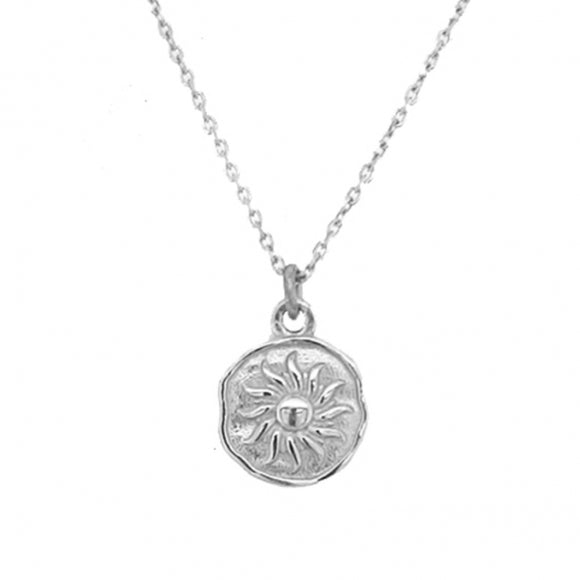 Gregio Funky Metal/ Symbolic Sun Necklace - Silver | Mocha Australia