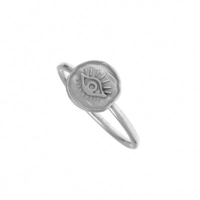 Gregio Funky Metal/ Symbolic Eye Ring - Silver | Mocha Australia