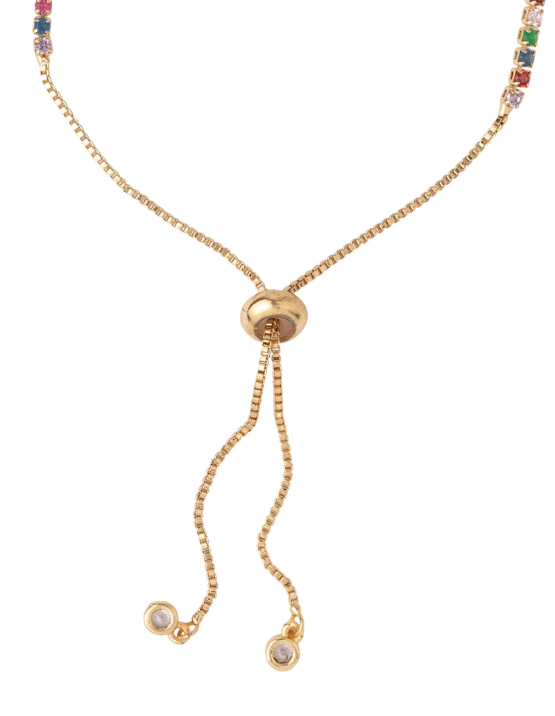 Mocha Adjustable Tennis Bracelet - Multi | Mocha Australia