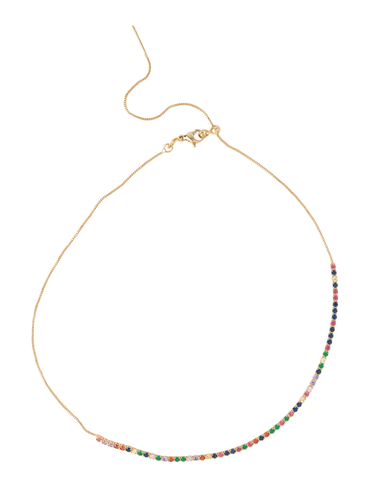 Mocha Adjustable Tennis Necklace- Multi | Mocha Australia