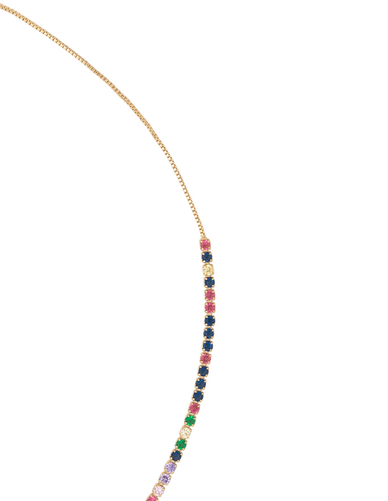 Mocha Adjustable Tennis Necklace- Multi | Mocha Australia