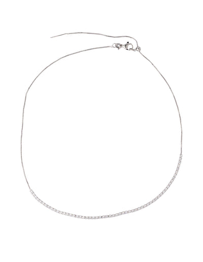 Mocha Adjustable Tennis Necklace - Silver | Mocha Australia