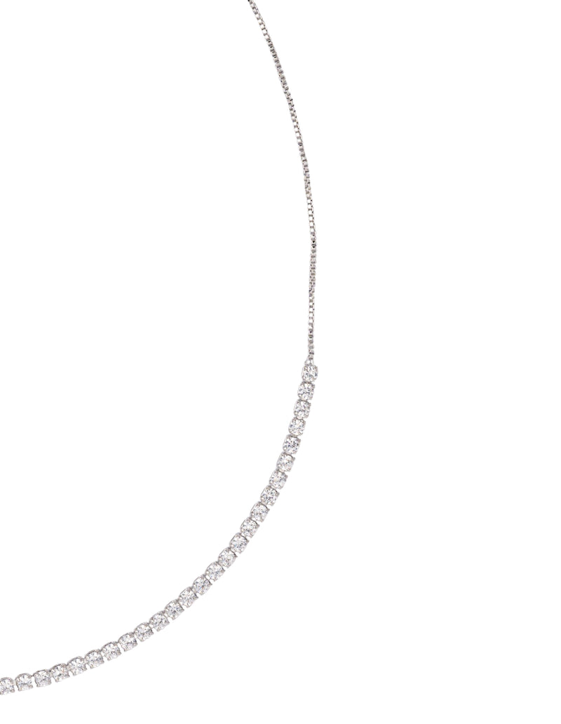 Mocha Adjustable Tennis Necklace - Silver | Mocha Australia
