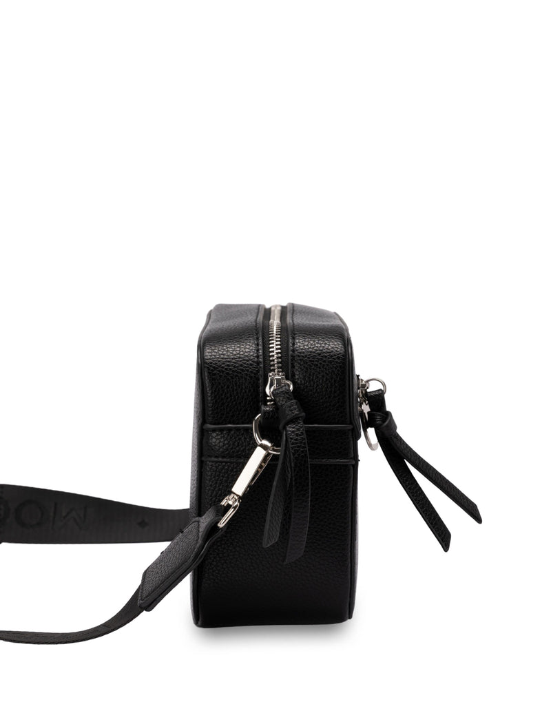 Mocha Cindi Box Crossbody Bag w/ Fabric Strap - Black | Mocha Australia