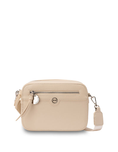 Mocha Cindi Box Crossbody Bag w/ Fabric Strap - Cream | Mocha Australia