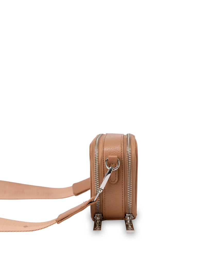 Mocha Ali Double-Zip Crossbody - Tan | Mocha Australia