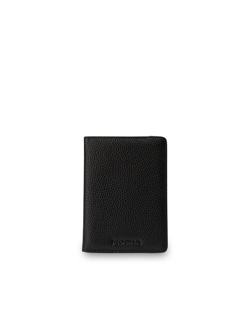 Mocha Leather Passport Holder - Black | Mocha Australia