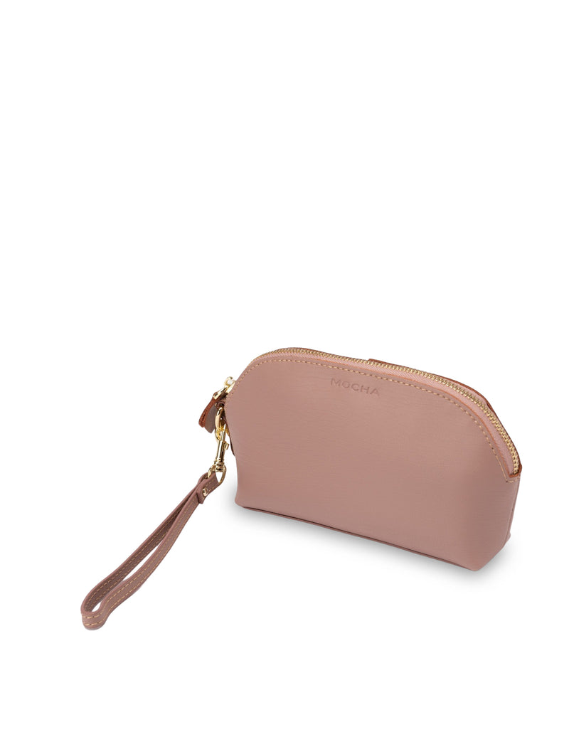 Mocha Shell Leather Coin Wallet - Blush | Mocha Australia