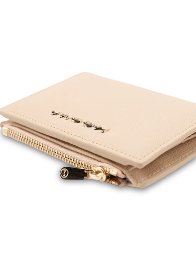 Mocha Kristin Mini Leather Wallet - Cream | Mocha Australia