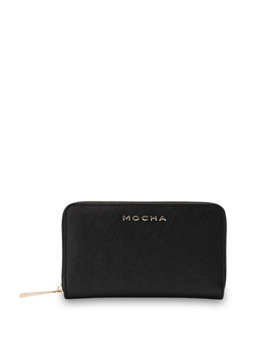 Mocha Kristin Leather Wallet - Black | Mocha Australia