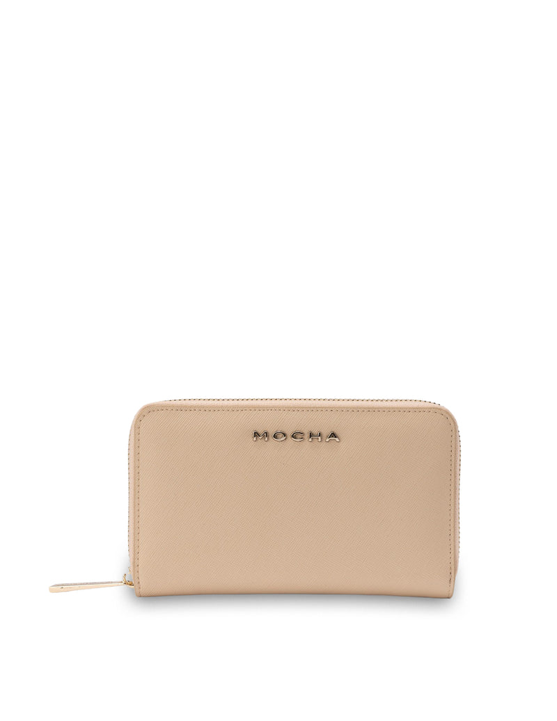 Mocha Kristin Leather Wallet - Cream | Mocha Australia