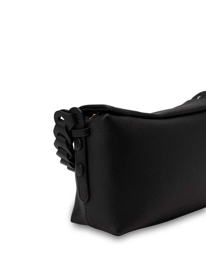 Mocha Lidia Leather Boston Bag - Black | Mocha Australia