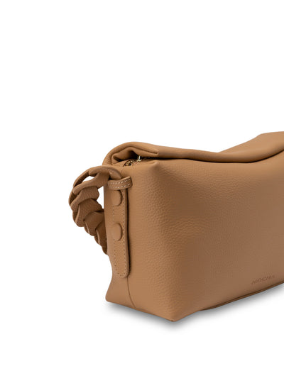 Mocha Lidia Leather Boston Bag - Taupe | Mocha Australia