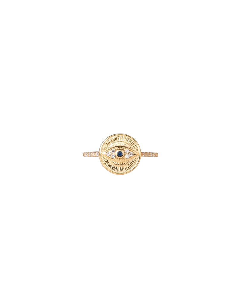 Elly Lou Mati Ring- Light Gold | Mocha Australia