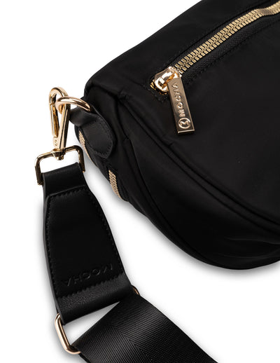 Mocha Eddy Saddle Crossbody Bag - Black | Mocha Australia