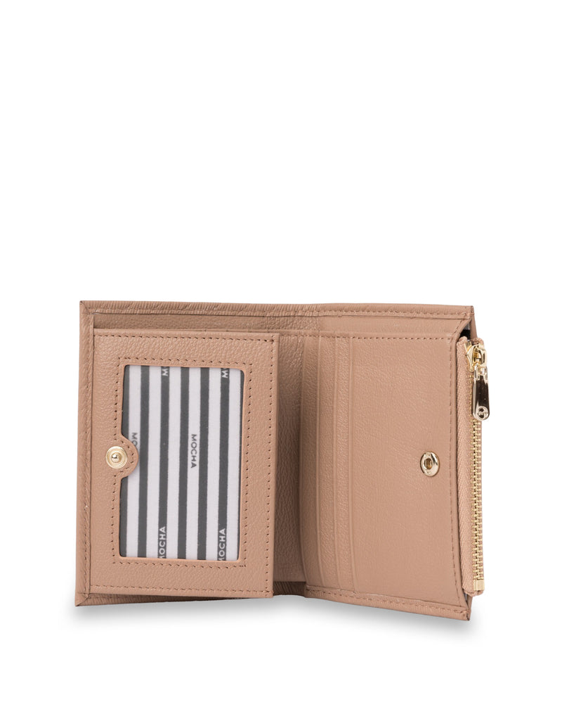 Mocha Chevron Mini Leather Wallet - Tan | Mocha Australia