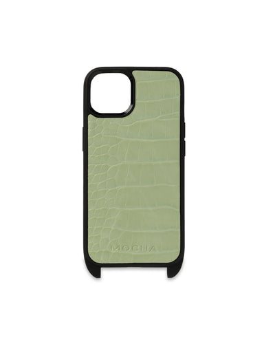 Mocha Calissa Croco Lanyard Phone Case iPhone 13 - Green | Mocha Australia