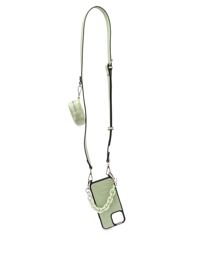 Mocha Calissa Croco Lanyard Phone Case iPhone 13 Pro Max- Green | Mocha Australia