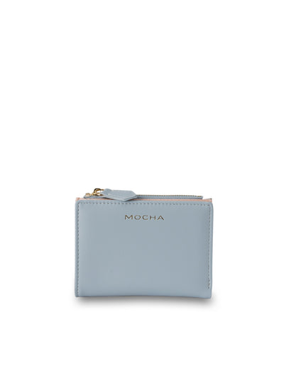 Mocha Small Classic Arya Wallet - Blue/Blush | Mocha Australia